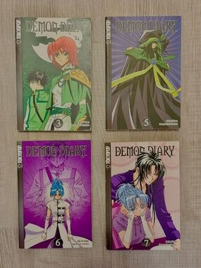 Tokyopop Demon Diary Manga Book Set Volumes 3, 5, 6, 7 OOP Y2K 1st Print & More